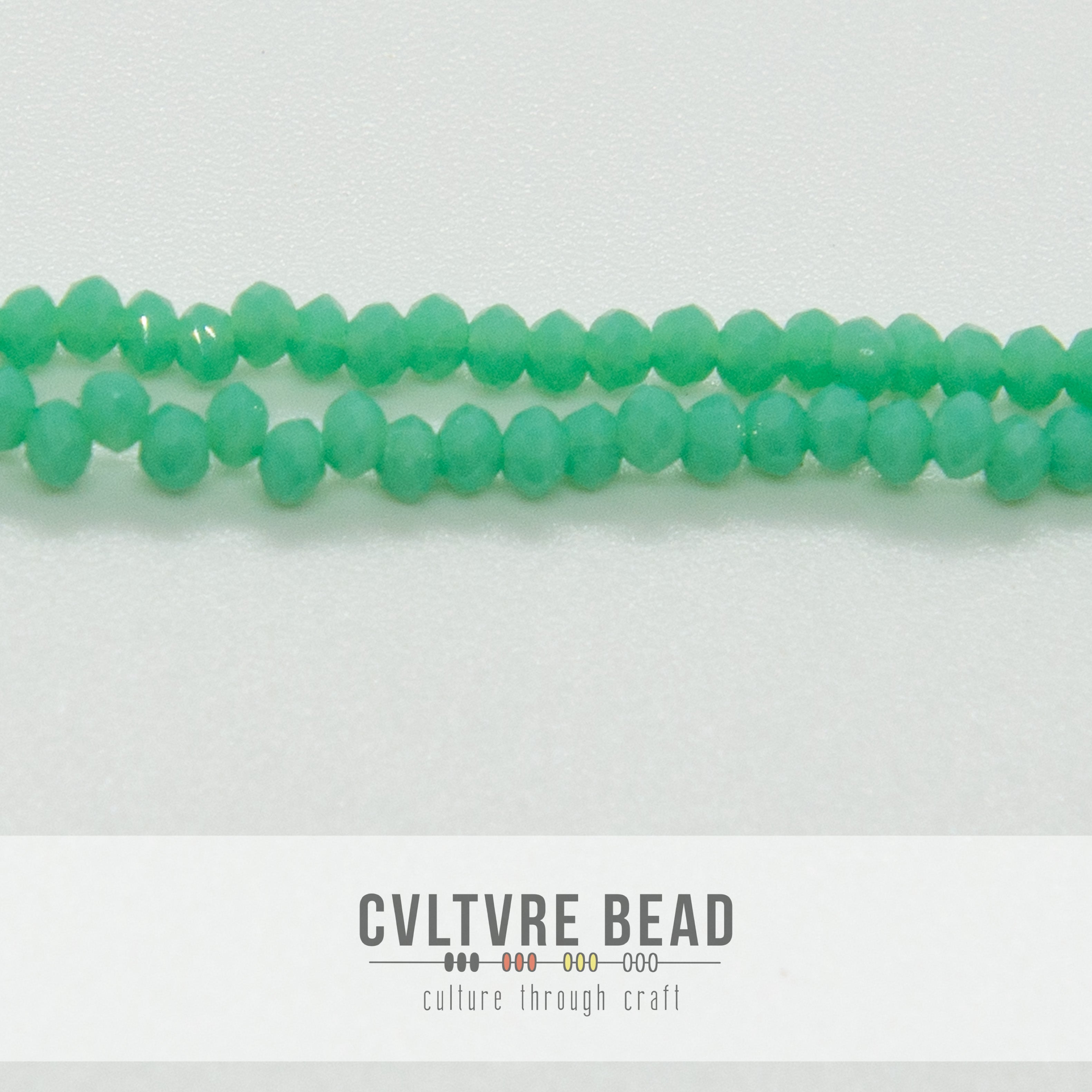 Crystal Lane Rondelle - 1.5x2.5mm -  Op. Turquoise Green